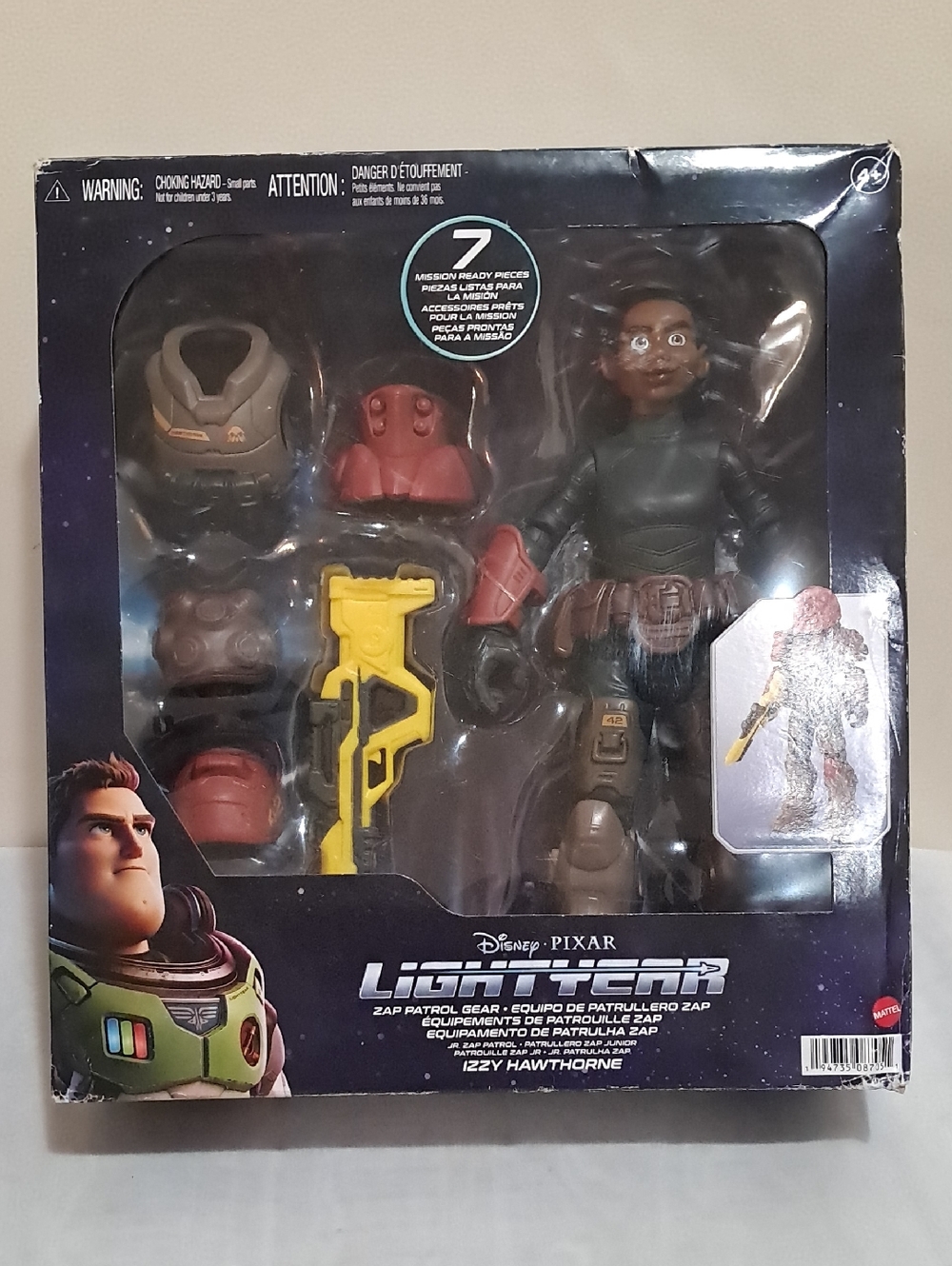 Mattel Disney Pixar Lightyear Izzy Hawthorne Figure with Red and Yellow Gear